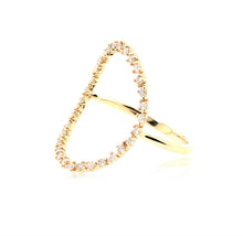 Load image into Gallery viewer, 0.30 Ct. Tw. Diamond Open Oval 14k Gold Ring