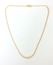 Load image into Gallery viewer, 5Ct Diamond 14K Yellow Gold Graduated Necklace