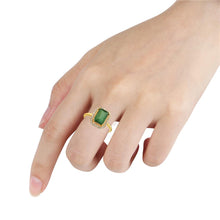 Load image into Gallery viewer, 0.21 Ct. Tw. Diamond Around 2.50 Ct. Tw. Emerald 14K Gold Ring