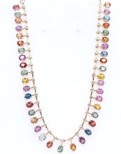 Load image into Gallery viewer, 0.84Ct Diamond 25Ct Multi Marquise 14Kt Yellow Gold Necklace