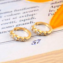 Load image into Gallery viewer, 0.75 CT DIAMOND &amp; 14 YELLOW GOLD  EARRING
