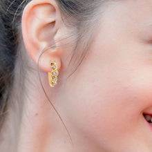 Load image into Gallery viewer, 0.75 CT DIAMOND &amp; 14 YELLOW GOLD  EARRING
