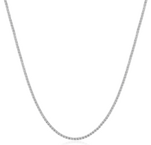 Load image into Gallery viewer, 5.00Ct LAB  Diamond Tennis Necklace 14K White Gold 16&quot;
