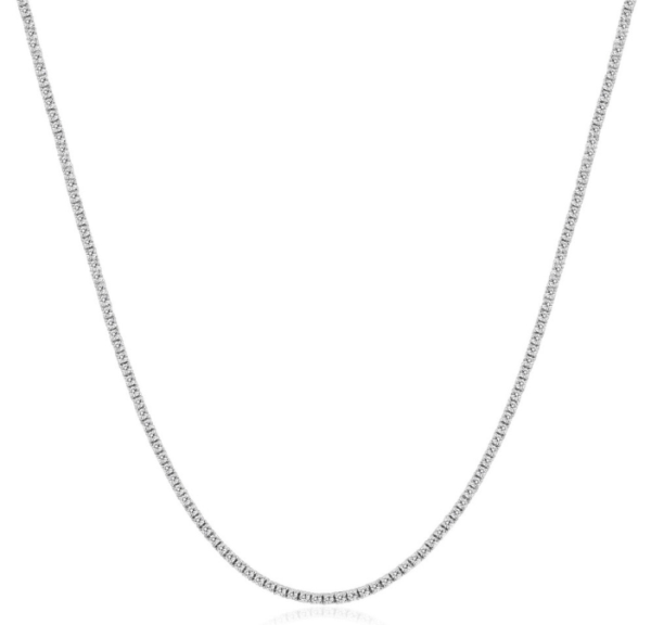 20.00 Ct LAB Diamond Tennis Necklace14K White Gold 16