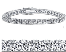 Load image into Gallery viewer, 10Ct LAB Diamond Tennis Bracelet 14K White Gold 7&quot;
