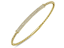 Load image into Gallery viewer, 0.75Ct Diamond 14K Gold Flexible Bangle
