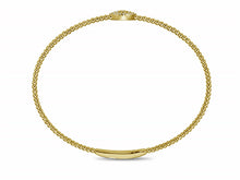 Load image into Gallery viewer, 0.20Ct Diamond Evil Eye Flexible Bangle 14K Yellow and Yellow Gold
