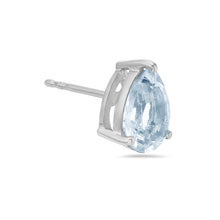 Load image into Gallery viewer, Pear Shaped Aquamarine Stud Earring 14K Gold

