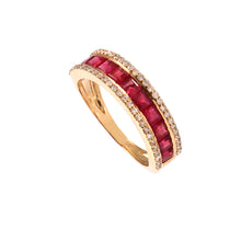 Load image into Gallery viewer, 0.30 CT DIAMOND &amp; 14K YELLOW GOLD CHANNEL SETTING RING
