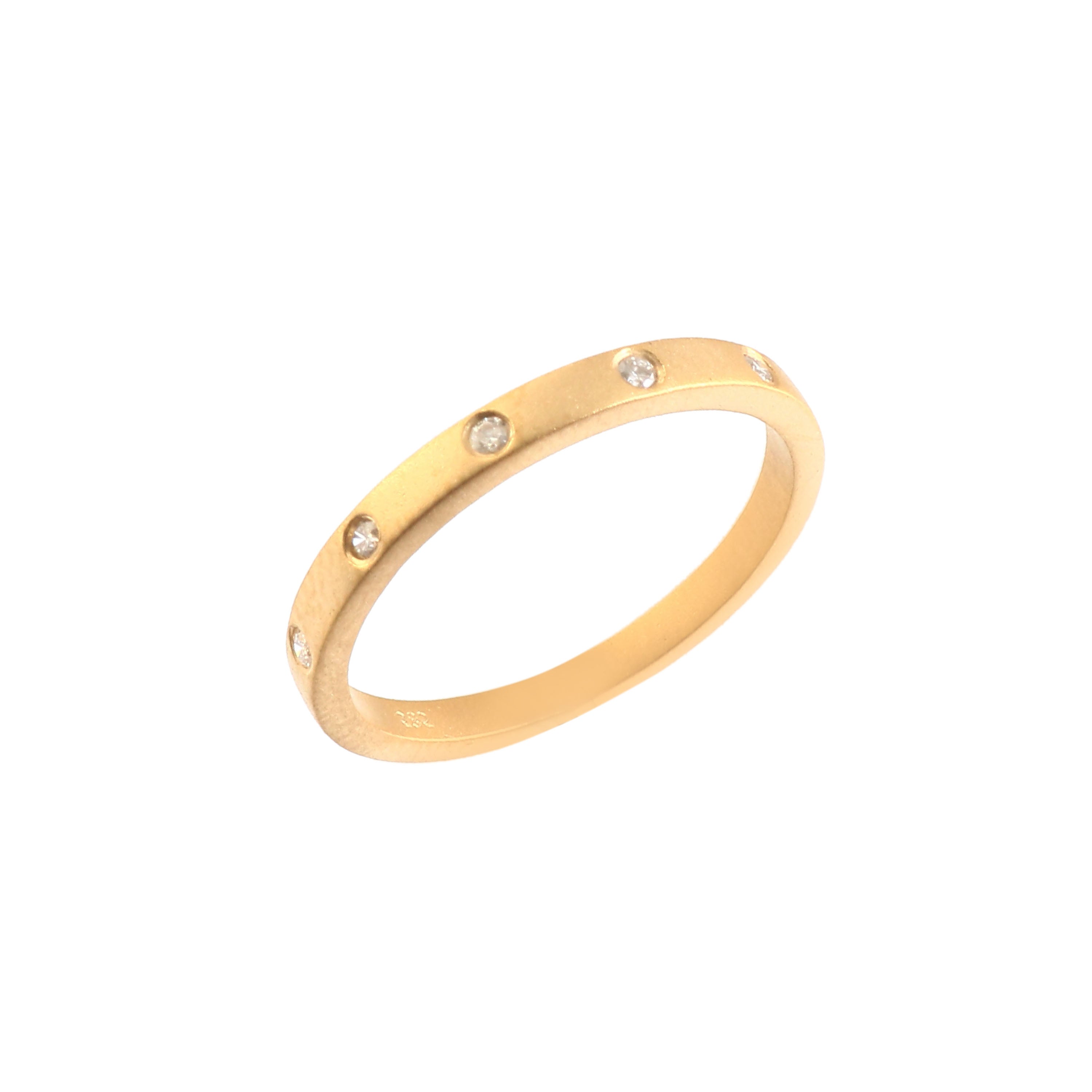 0.08 CT DIAMOND 14K YELLOW GOLD RING