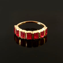 Load image into Gallery viewer, 3.00 CT RUBY OCTAGON BEZEL SETTING 14K YELLOW GOLD RING
