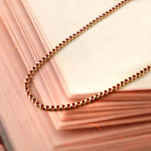 Load image into Gallery viewer, 10.50 CT RUBY BEZEL SETTING 14K YELLOW GOLD TENNIS NECKLACE
