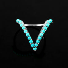 Load image into Gallery viewer, 0.75 CT TURQUOISE AND 14K YELLOW GOLD RING

