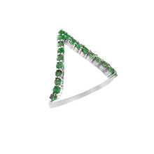 Load image into Gallery viewer, EMERALD AND 14K WHITE GOLD RING
