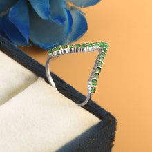 Load image into Gallery viewer, EMERALD AND 14K WHITE GOLD RING
