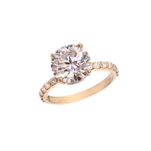 Load image into Gallery viewer, 3.7 CT LAB DIAMOND &amp; 14K YELLOW GOLD RING
