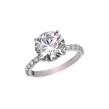 Load image into Gallery viewer, 2.60 CT LAB DIAMOND &amp; 14K WHITE  GOLD RING
