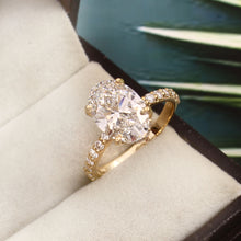 Load image into Gallery viewer, 2.55 CT LAB DIAMOND &amp; 14k YELLOW GOLD LAB SOLITAIRE RING
