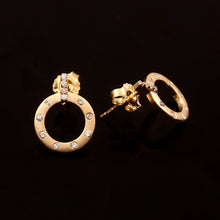 Load image into Gallery viewer, 0.20 CT DIAMOND &amp; 14K YELLOW GOLD STUDS EARRING
