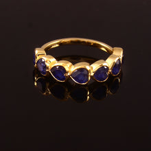 Load image into Gallery viewer, 2.70 CT BLUE SAPPHIRE HEART SHAPE 14K YELLOW GOLD RING
