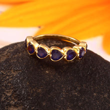 Load image into Gallery viewer, 2.70 CT BLUE SAPPHIRE HEART SHAPE 14K YELLOW GOLD RING

