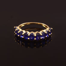 Load image into Gallery viewer, 2.70 CT BLUE SAPPHIRE OVAL 14K YELLOW GOLD RING
