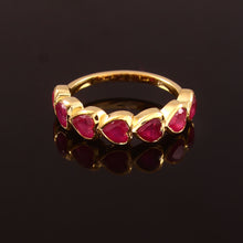 Load image into Gallery viewer, 2.60 CT RUBY HEART SHAPE 14K YELLOW GOLD RING
