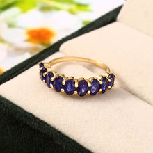 Load image into Gallery viewer, 2.70 CT BLUE SAPPHIRE OVAL 14K YELLOW GOLD RING
