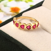 Load image into Gallery viewer, 2.60 CT RUBY HEART SHAPE 14K YELLOW GOLD RING
