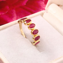 Load image into Gallery viewer, 2.36 CT RUBY OVAL BEZEL SETTING 14K YELLOW GOLD RING
