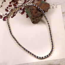 Load image into Gallery viewer, 31.00 CT HEATED BLUE SAPPHIRE 14K GOLD BEZAL SETTING NECKLACE
