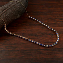 Load image into Gallery viewer, 0.73 DIAMOND &amp; 6.10 CT HEATED BLUE SAPPHIRE 14K GOLD 8 INCH STONE PART WITH 8 INCH CHAIN
