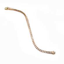 Load image into Gallery viewer, 7.50 CT LAB DIAMOND 14K YELLOW &amp; WHITE GOLD TENNIS BRACELET
