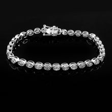 Load image into Gallery viewer, 5.20 CT LAB DIAMOND 14K YELLOW &amp; WHITE GOLD TENNIS BRACELET
