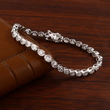 Load image into Gallery viewer, 5.20 CT LAB DIAMOND 14K YELLOW &amp; WHITE GOLD TENNIS BRACELET
