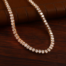 Load image into Gallery viewer, 18.15 CT LAB DIAMOND 14K YELLOW  GOLD TENNIS NECKLACE
