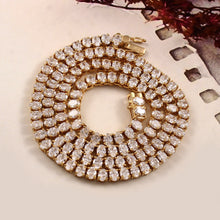 Load image into Gallery viewer, 18.15 CT LAB DIAMOND 14K YELLOW  GOLD TENNIS NECKLACE
