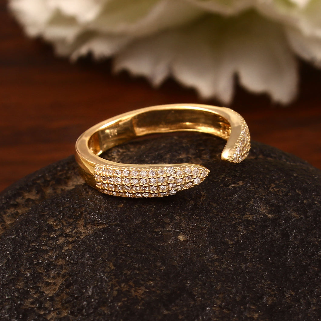 0.34 CT DIAMOND AND 14K YELLOW GOLD RING