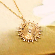 Load image into Gallery viewer, 0.40CT DIAMOND BAGUETTE 14K YELLOW GOLD PENDANT
