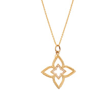 Load image into Gallery viewer, 0.10 CT DIAMOND &amp; 14K YELLOW GOLD STARBURST PENDANT CHAIN NECKLACES
