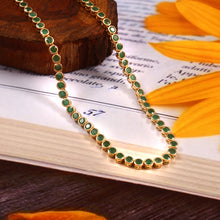 Load image into Gallery viewer, 14 CT EMERALD &amp; 14K YELLOW GOLD NECKLACE
