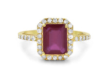 Load image into Gallery viewer, 0.40Ct Diamond 2.70Ct Ruby Ring 14K Gold
