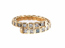 Load image into Gallery viewer, 1Ct Diamond Bezel set Flexible Wrap Ring 14K Gold
