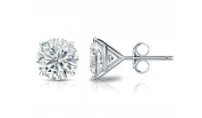 3.00Ct LAB Diamond 14K White Martini Stud Earring