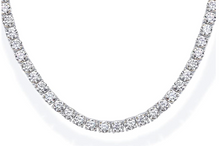 Load image into Gallery viewer, 5.00Ct LAB  Diamond Tennis Necklace 14K White Gold 16&quot;
