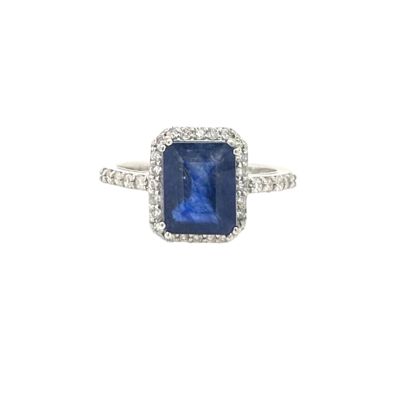Sapphire Ring 14k Yellow and White Gold