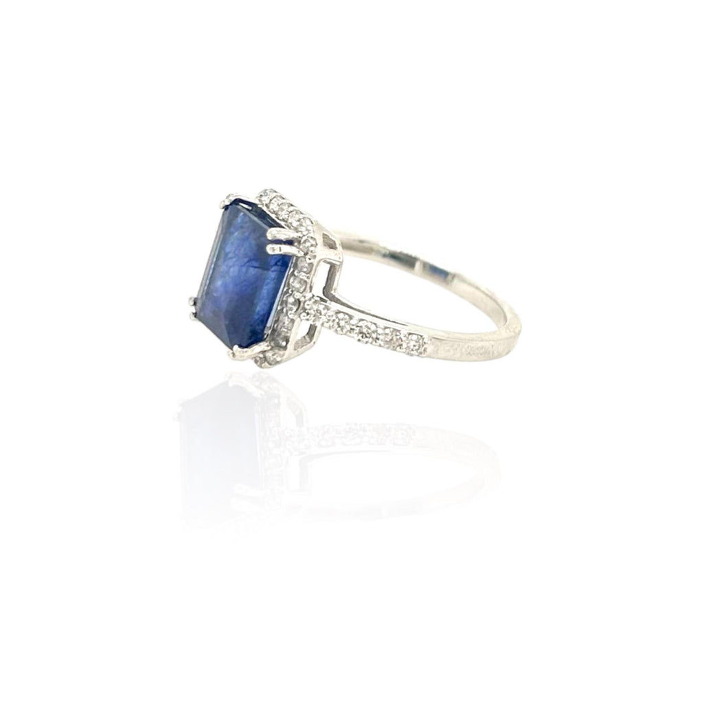 Sapphire Ring 14k Yellow and White Gold