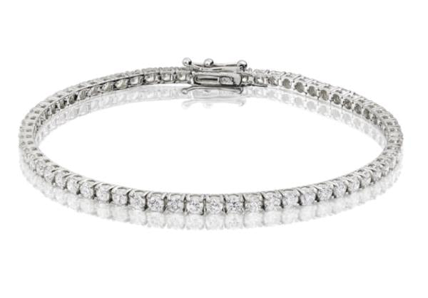 5.00Ct LAB Diamond Tennis Bracelet 14K white Gold 7