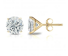 Load image into Gallery viewer, 0.25 Ct LAB Diamond 14K Yellow Martini Stud Earring
