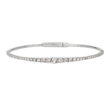 Load image into Gallery viewer, 1.50Ct Diamond 6.70Gr 14K Y Gold GRADUATED Flexible BANGLE
